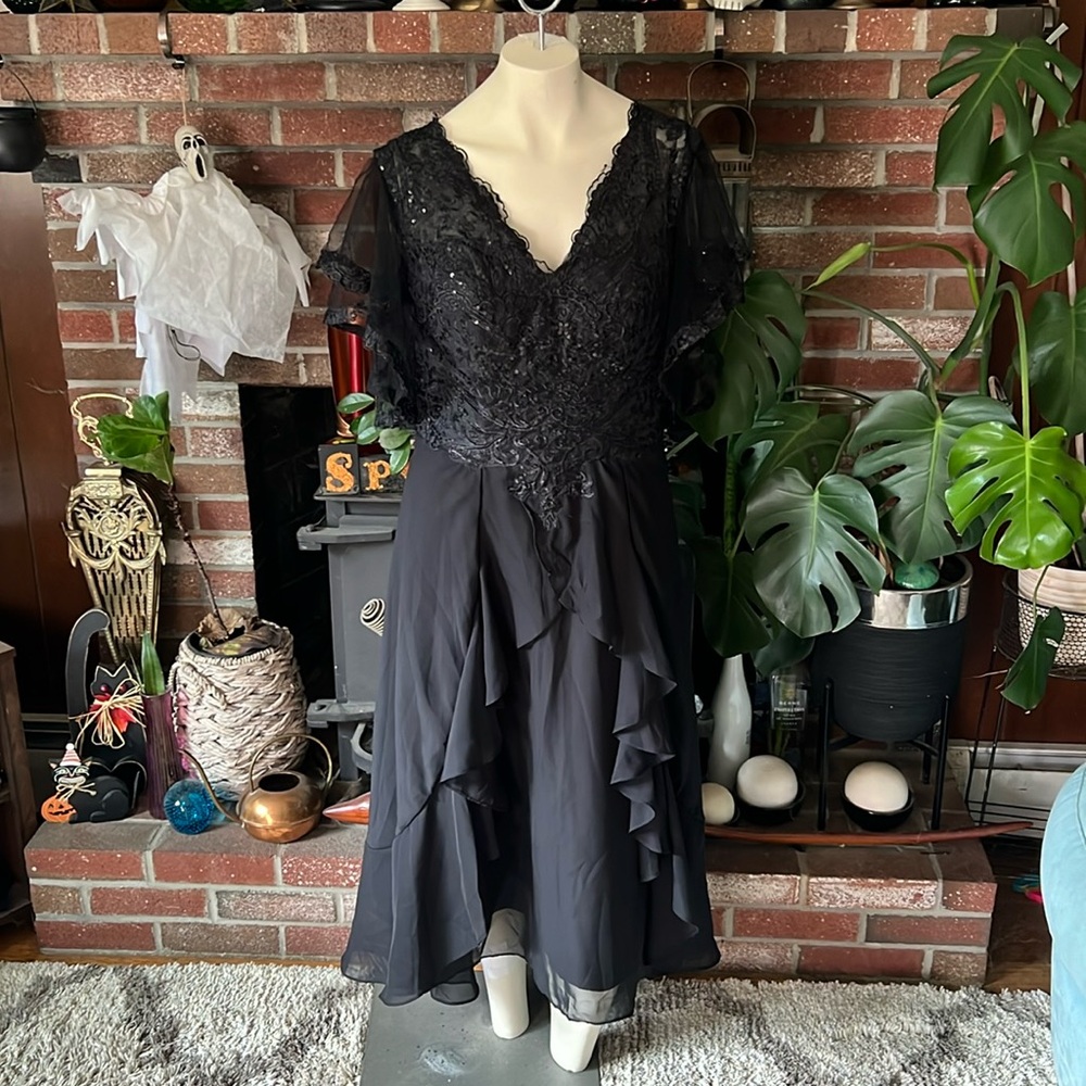 Custom made Black Formal Wedding Dress